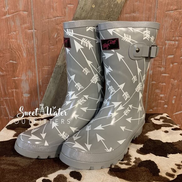 Blazin Roxx Emerson Round Rubber Toe Rain Boots - Picture 1 of 1
